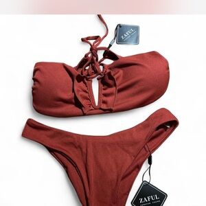 Zaful Women's Rust Bikini Set